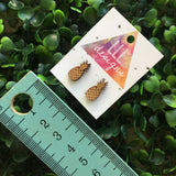 Tiny Pineapple Earrings/Studs. Pineapple Love. Tiny Pineapple earrings/studs. Laser Cut Pineapple studs/earrings