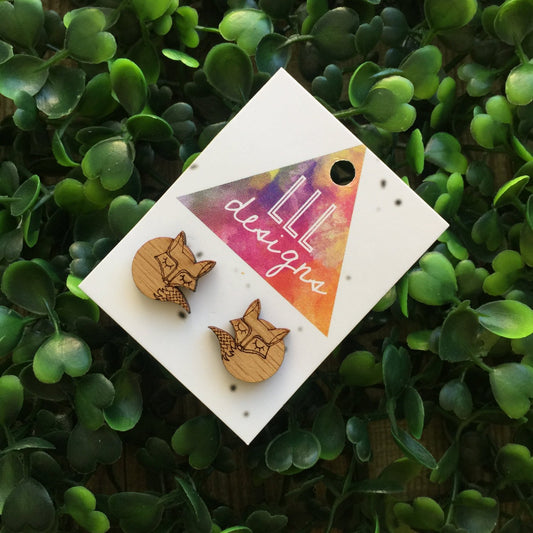 Crazy Cute Sleepy Fox Earrings. Itty Bitty Fox Earrings. Foxy Earrings. Animal Earrings. Life's too short to wear boring Jewellery.