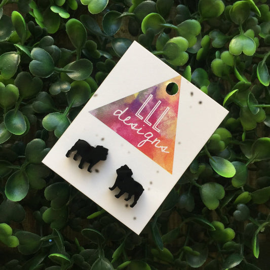 Super Cute British Bull dog Studs / Earrings. Puppy love. Bull dog love. Bulldogs rock. Bulldogs Rules. Laser Cut Earrings. Handmade Studs.