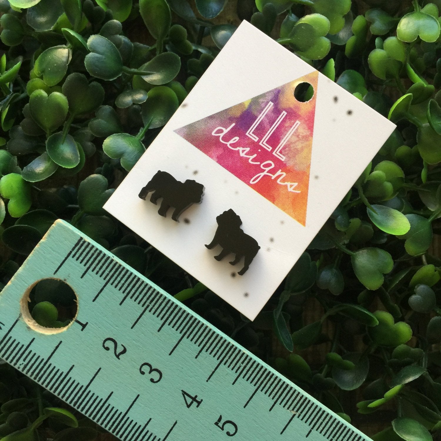 Super Cute British Bull dog Studs / Earrings. Puppy love. Bull dog love. Bulldogs rock. Bulldogs Rules. Laser Cut Earrings. Handmade Studs.