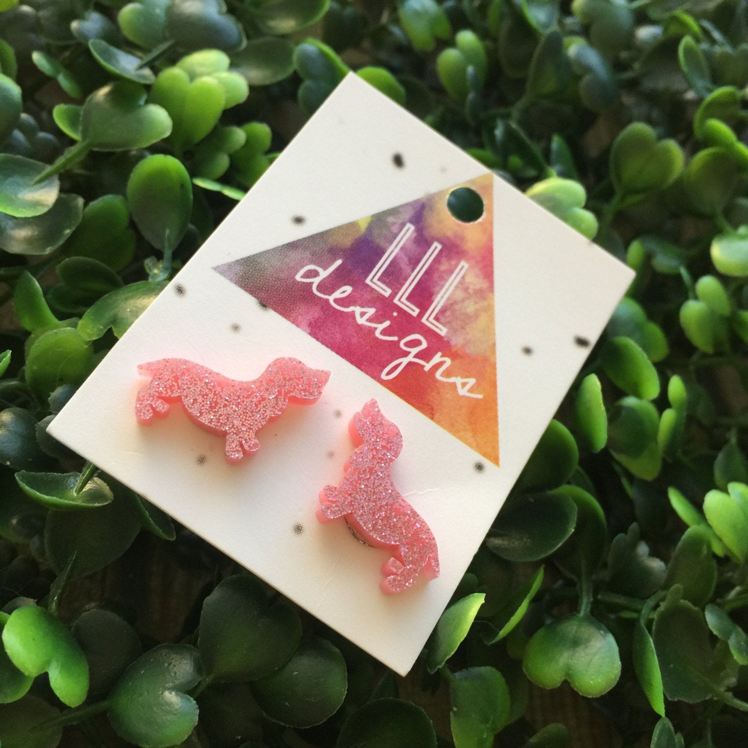 Super Cute Dachshund Studs / Earrings. Puppy love. Sausage Dog love. Dachshunds rock. Dachshunds Rule. Laser Cut Earrings. Handmade Studs.