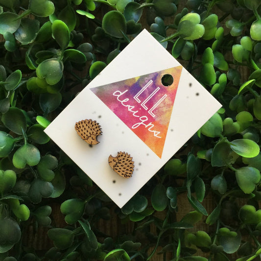 Teeney Tiny Hedgehog Stud Earrings. Hedgehog love. I love Hedgehogs. Life's too short to wear boring Jewellery. Fun Earrings. Quirky Style.