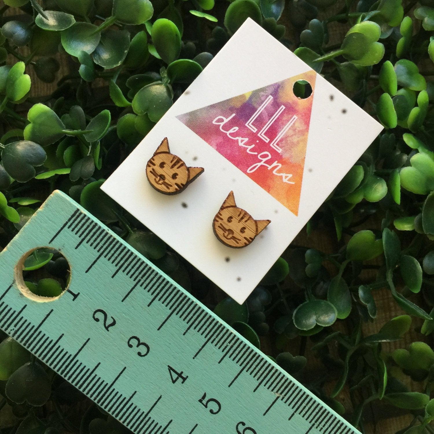 Dexter Kitty Cat Earrings. Named after my gorgeous Ocicat Dexter (with his huge ears). Crazy Cat Lady.