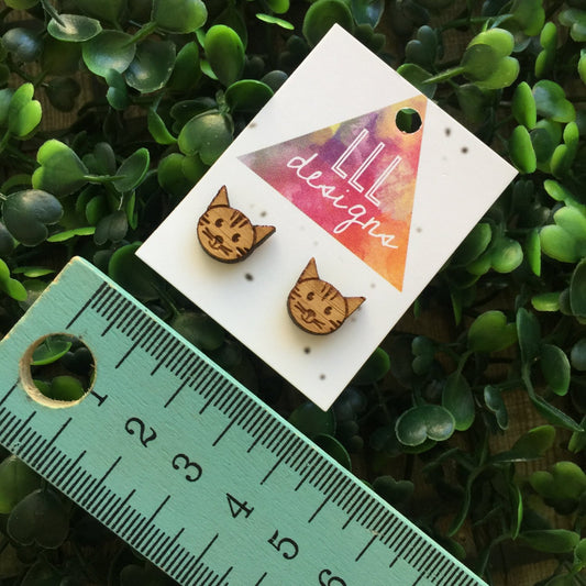 Dexter Kitty Cat Earrings. Named after my gorgeous Ocicat Dexter (with his huge ears). Crazy Cat Lady.