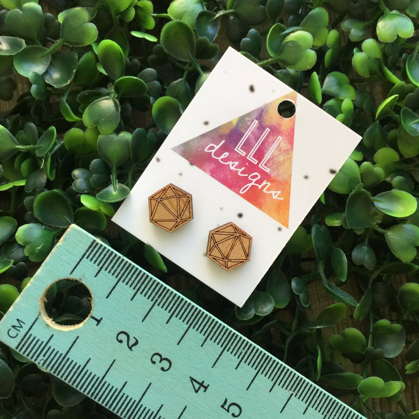 Bamboo Etched Polygon Earrings. Hexagon Earrings. Hex Earrings. Geo Earrings. Geometric Earrings. Life's too short to wear boring Jewellery.