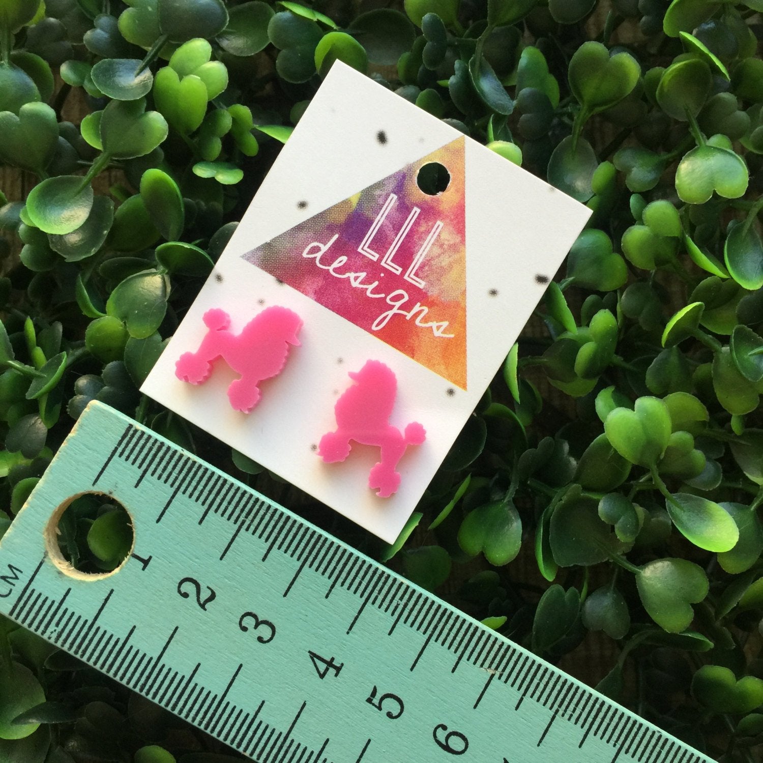 Tiny Poodle Earrings/Studs. Poodle Love. Tiny animal earrings/studs. Laser Cut Poodle studs/earrings
