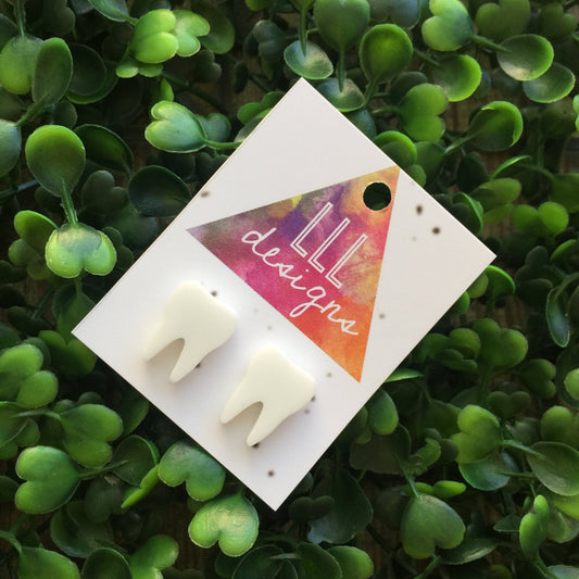 Wisdom Teeth Earrings. Quirky Earrings. Fun Earrings. Handmade Stud Earrings. Life's too short to wear boring Jewellery. Live Laugh Love.