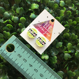 Printed Timber Stud Earrings. (Grn Scallops) Life's too short too wear boring Jewellery. Quirky and fun earrings. Australian Business.