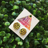 Loving Leopard Print Stud Earrings. Animal Print Earrings. Quirky Earrings. Life's too short to wear boring Jewellery.