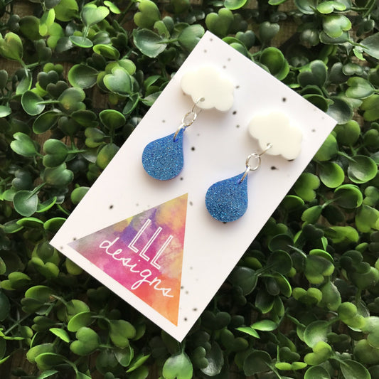 Rainy Days Dangle Earrings. Cloudy Days Dangle Earrings. Cloud Earrings. Fun Earrings. Life's too short to wear boring Jewellery!