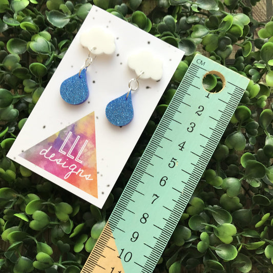 Rainy Days Dangle Earrings. Cloudy Days Dangle Earrings. Cloud Earrings. Fun Earrings. Life's too short to wear boring Jewellery!