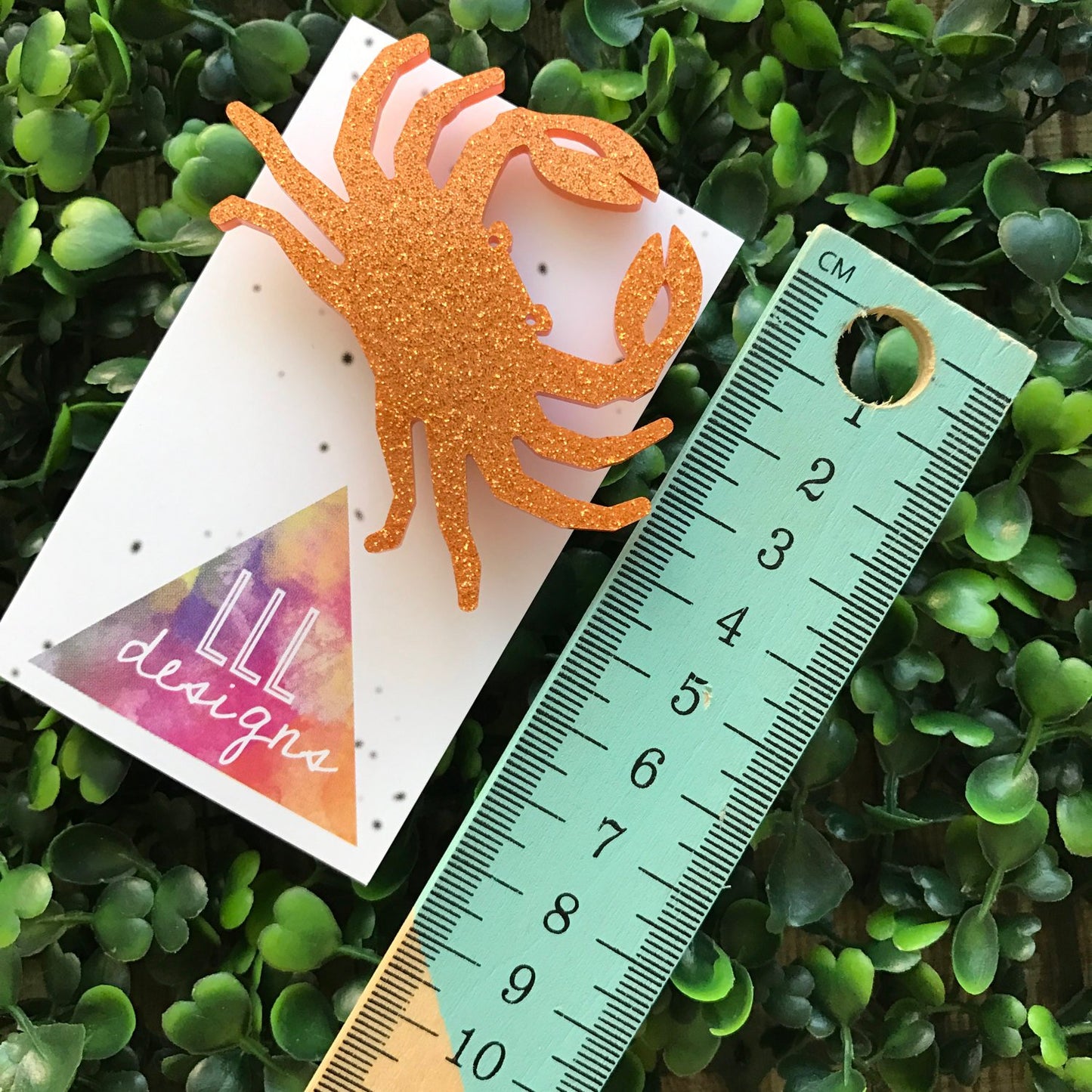 Crazy Crab Brooch. Crab Badge. Quirky Brooch. Handmade Badge. Handmade Brooch. Life's too short to wear boring Jewellery. Live Laugh Love.
