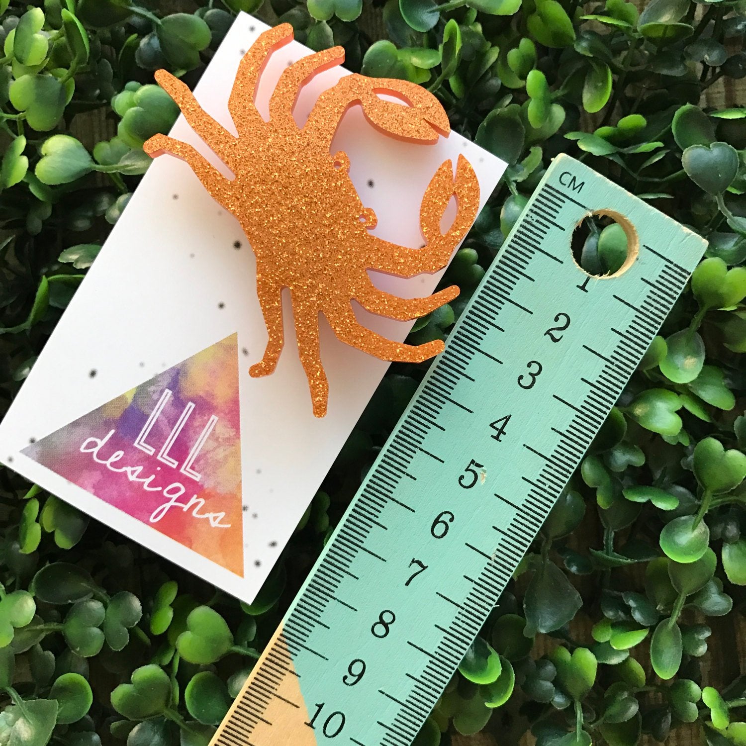 Crazy Crab Brooch. Crab Badge. Quirky Brooch. Handmade Badge. Handmade Brooch. Life's too short to wear boring Jewellery. Live Laugh Love.