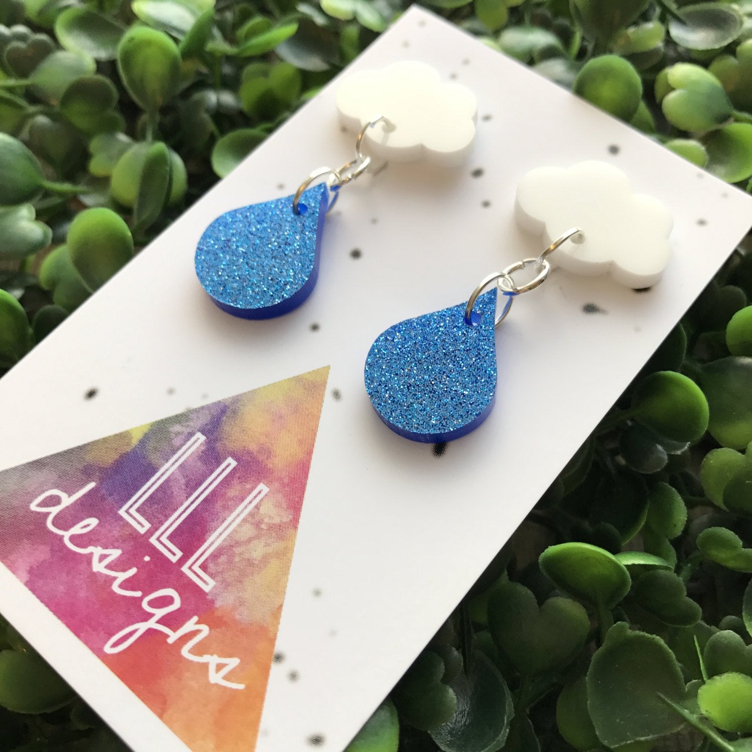 Rainy Days Dangle Earrings. Cloudy Days Dangle Earrings. Cloud Earrings. Fun Earrings. Life's too short to wear boring Jewellery!