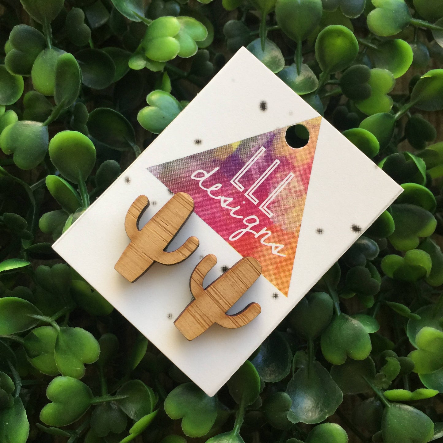 Super Cute Cactus Stud Earrings! Laser Cut Acrylic Cactus Earrings/Studs. Laser Cut Bamboo Earrings/Studs. Handmade Earrings/Studs