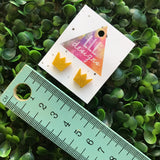 Crown Earrings. King of the Castle Stud Earrings. Glitter Crown Studs. Quirky Crown Earrings! Life's too short to wear boring Jewellery!!!!!
