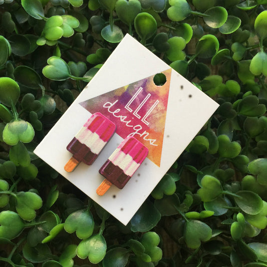 Perfect Popsicle Stud Earrings. Life's too short too wear boring Jewellery. Quirky and fun earrings. Australian Business. Indie Designer