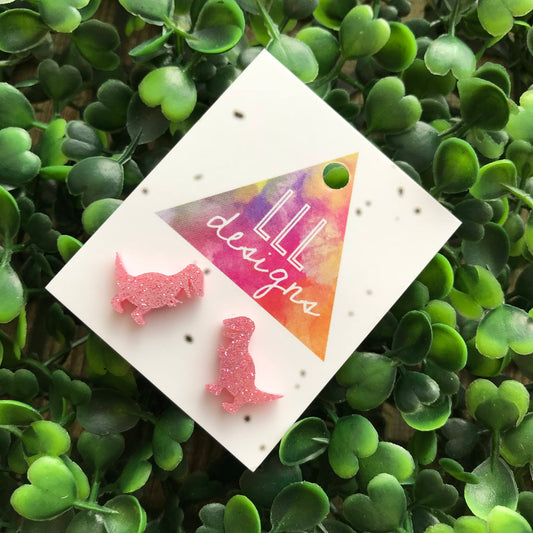 Super Cute Trex Studs / Earrings. Dino love. Dinosaur rock. Dinos Rules. Laser Cut Earrings. Handmade Studs.