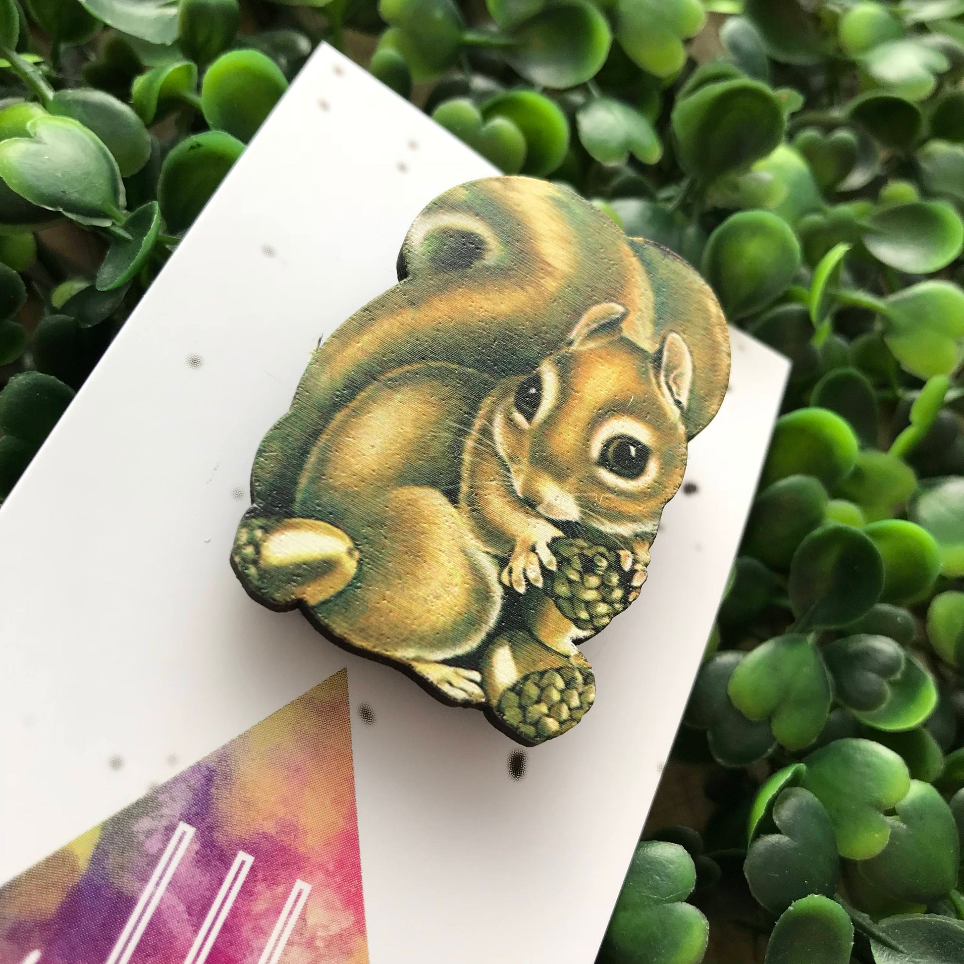 Super Duper Cute Handmade Squirrel Brooch. This little guy is off the charts adorable! He'll always make you smile :)