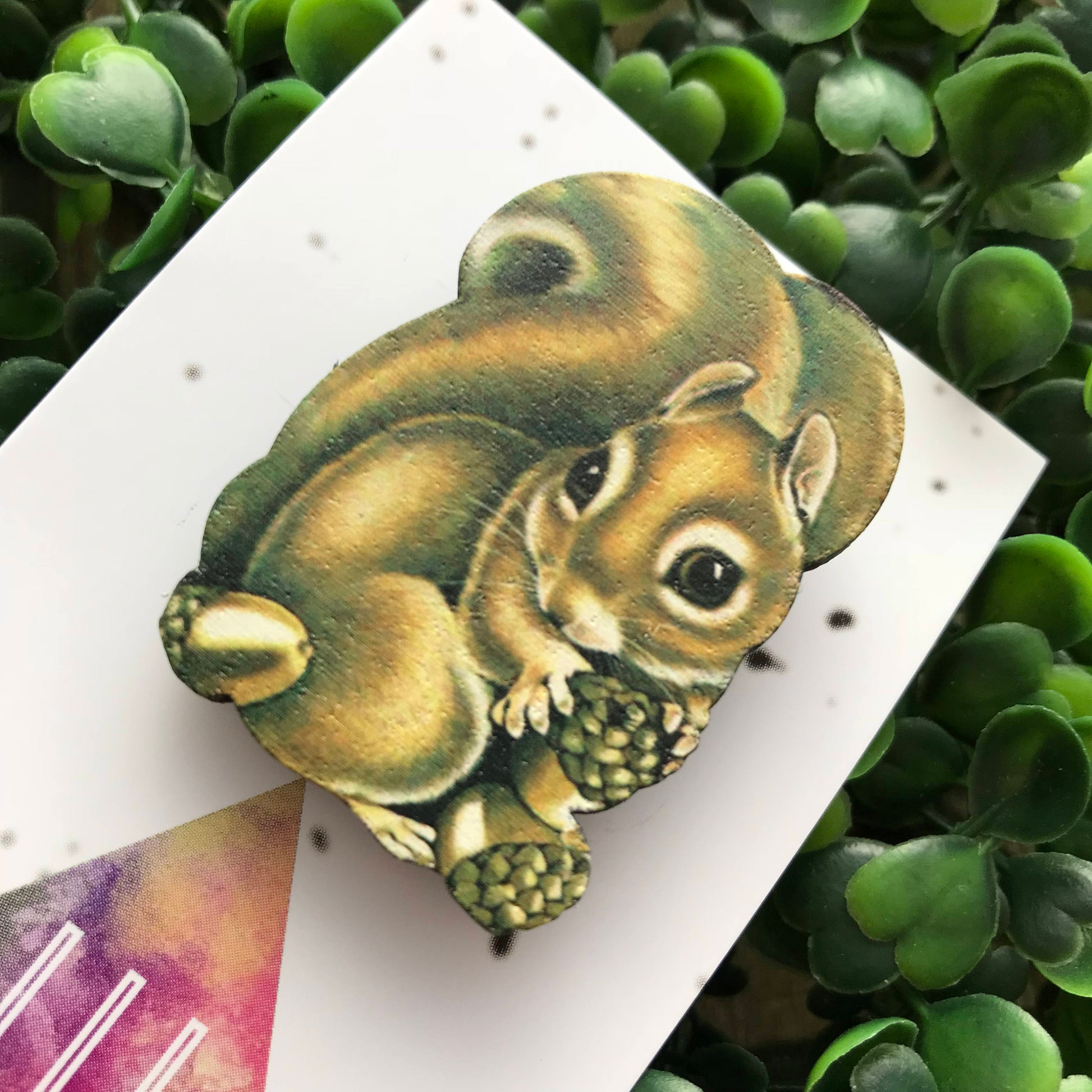 Super Duper Cute Handmade Squirrel Brooch. This little guy is off the charts adorable! He'll always make you smile :)