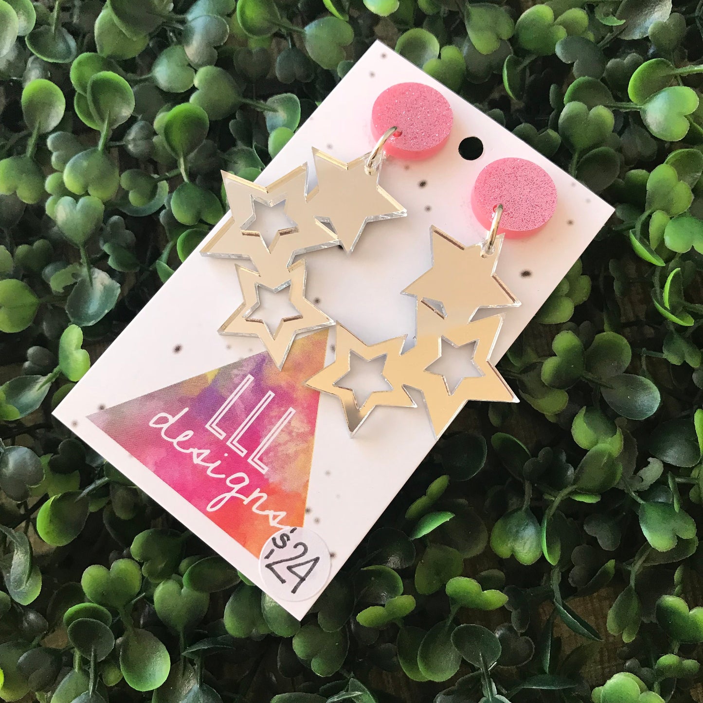 Sparkle Brightly in these Fabulous Silver Mirror Star Statement Dangle Earrings. Perfect for Day-time and Night-time Wear ;) Be a STAR!!!