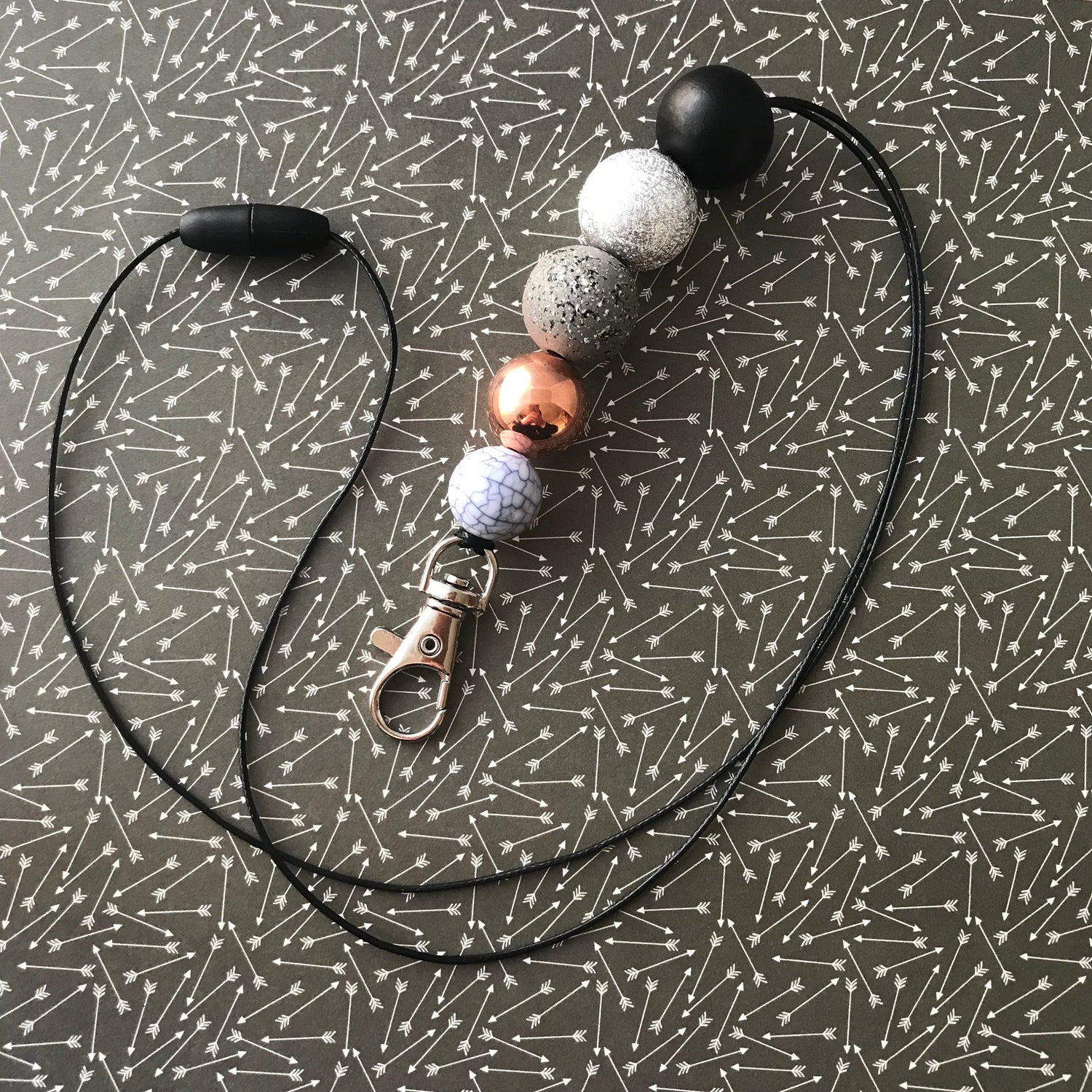 Marvellous Metallic Designer Lanyard. Fabulous Colours that will enhance any outfit with clashing. Includes a Safety breakaway clasp.