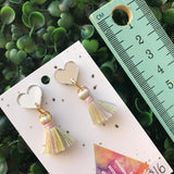 Petite Pastel Perfection in Tassel Earrings Form ;) The Mirror Acrylic Tops are just the right amount of pop without being over the top.