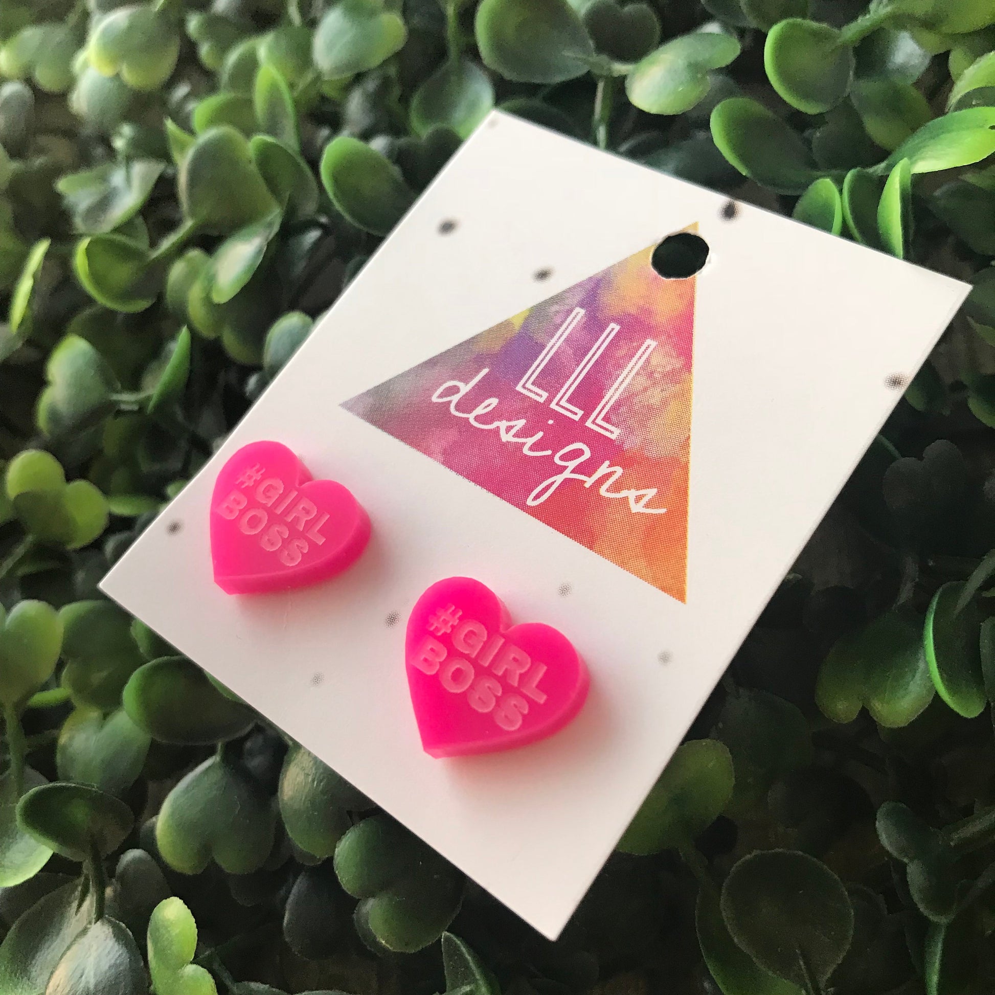 GirlBoss Statement Stud Earrings. Available in 3 different Colour ways - something for everyone's taste. Be BOLD - Be YOU!!!!!