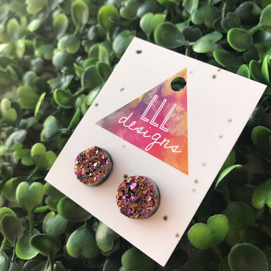 Rose Gold Faux Druzy Stud Earrings. These babes really are Devine. Their Colour and Design make them a wardrobe staple. Simple & Elegant.
