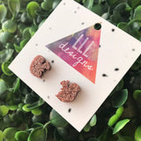 Super Cute Itty Bitty Glitter Squirrel Stud Earrings. Add some woodland charm to you lobes and rock these little guys. Quirky and Fun Studs.