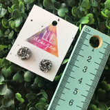 Grey Faux Druzy Stud Earrings. These babes really are Devine. Their Colour and Design make them a wardrobe staple. Simple & Elegant.