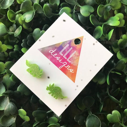 Totes Terrific Triceratops Stud - Earrings. Dinosaur Earrings. Dino Love. Life's too short to wear boring Jewellery. Fun Earrings. Quirky.