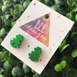 Fabulous Glitter Green Frog Stud Earrings. Liven up your Lobes with these Super Cute little characters. Perfect to brighten up your outfit.