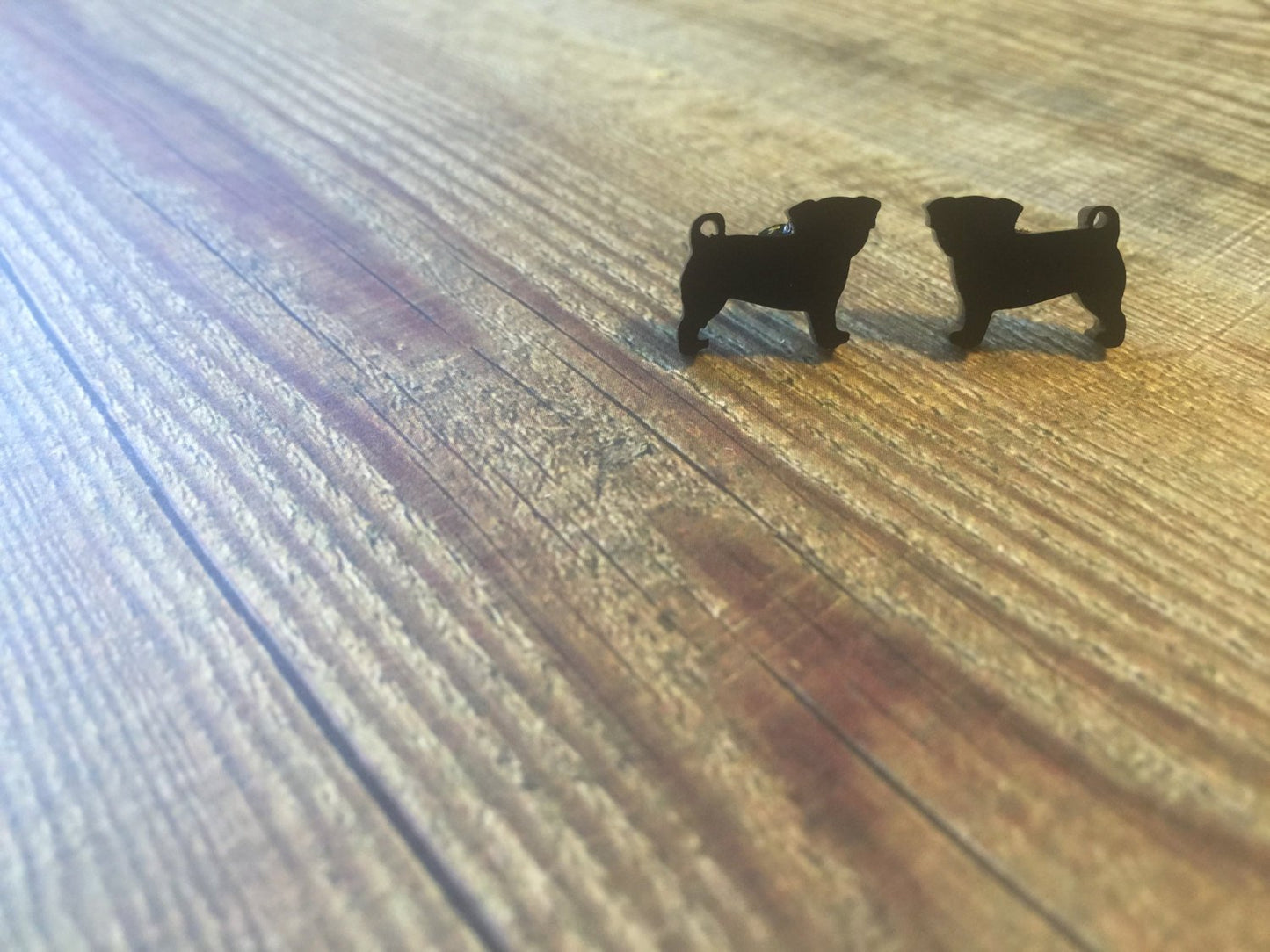 Tiny Pug Dog Studs/Earrings. Puppy love. Perfectly pug. I love Pugs. Pug Mum. Life's too short to wear boring Jewellery.