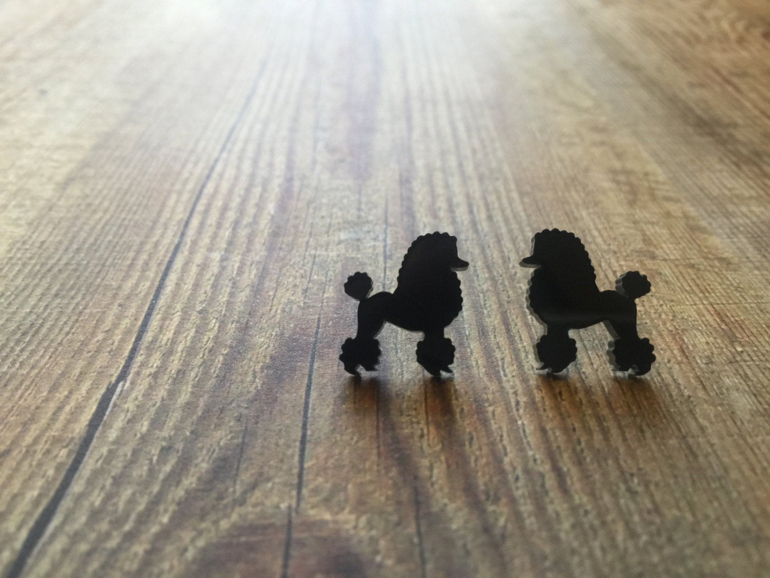 Tiny Poodle Earrings/Studs. Poodle Love. Tiny animal earrings/studs. Laser Cut Poodle studs/earrings