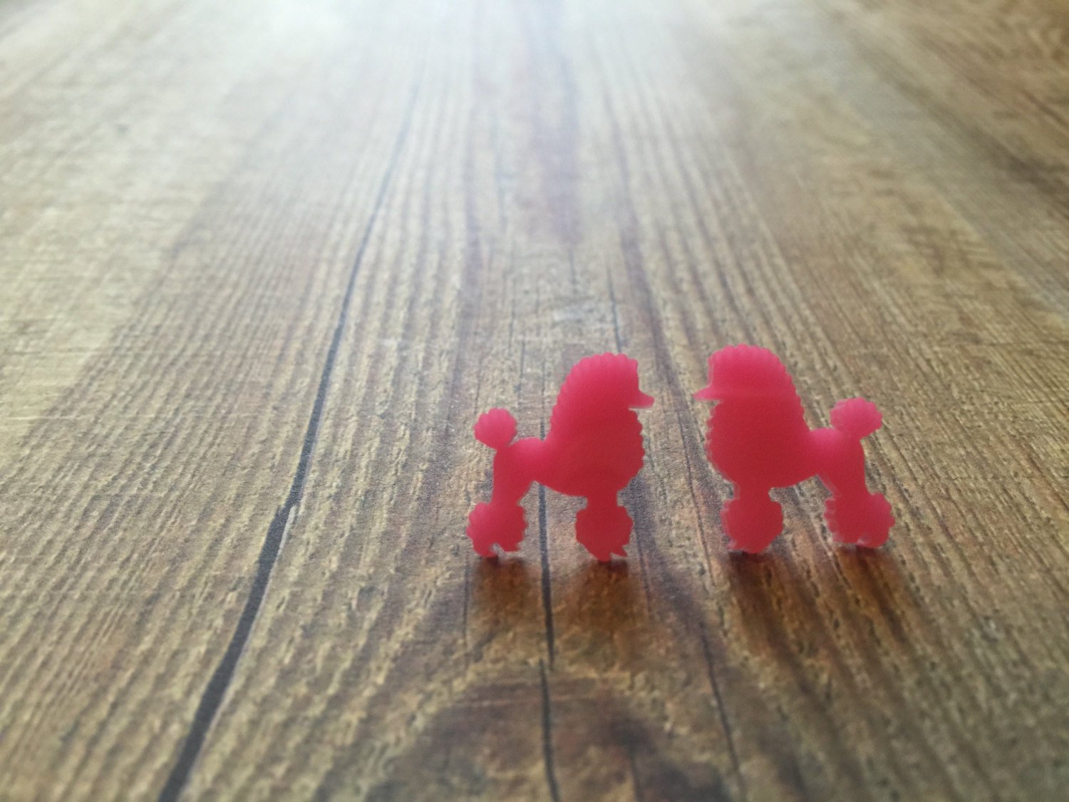 Tiny Poodle Earrings/Studs. Poodle Love. Tiny animal earrings/studs. Laser Cut Poodle studs/earrings