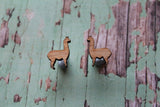 Tiny Llama Earrings/Studs. Alpaca Earrings. Llama Love. Tiny animal earrings/studs. Laser Cut Llama studs/earrings