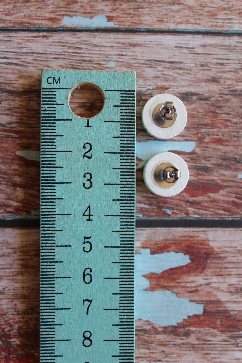 Printed Timber Stud Earrings. (tea timber) Life's too short too wear boring Jewellery. Quirky and fun earrings. Australian Business.