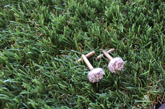 Blinging Bro's Cufflinks. (white silver with bronze backs). Life's too short to wear boring cufflinks. Sparkle.